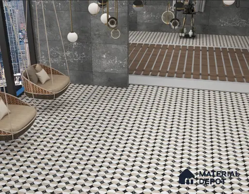 Moroccan Wall & Floor Tile TL 06053 Gemini Moon 200 x 200 mm Vitrified Matte Finish - 9 mm | Ideal For Living Room, Bathroom, Kitchen | 2 mm Spacer is Mandatory | Please Expect a Slight Variation of Pattern