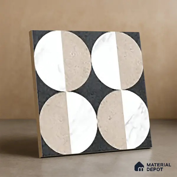 Moroccan Wall & Floor Tile TL 06053 Gemini Moon 200 x 200 mm Vitrified Matte Finish - 9 mm | Ideal For Living Room, Bathroom, Kitchen | 2 mm Spacer is Mandatory | Please Expect a Slight Variation of Pattern