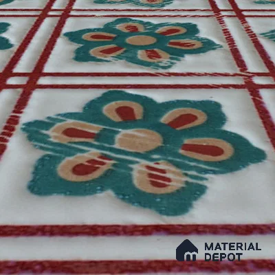 Moroccan Wall & Floor Handmade Tile TL 05882 Boho Grace 96 mm x 96 mm Vitrified - 9 mm | Random Mix Patterns | Suitable For Living Room, Bedroom, Kitchen