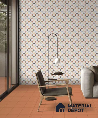 Subway Floor & Wall Tile TL 05981 B Plain Brown 200 x 200 mm Full Body Vitrified Matte Finish - 9 mm | Ideal For Bathroom, Kitchen, Dining Areas | 2 mm Spacer is Mandatory | Please Expect a Slight Variation of Pattern