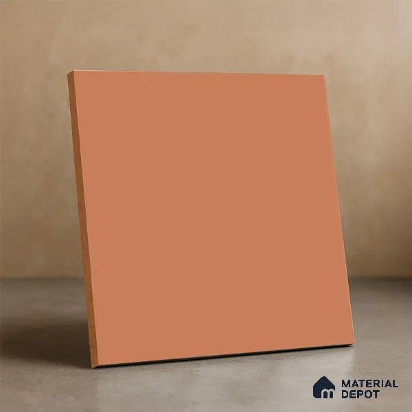 Subway Floor & Wall Tile TL 05981 B Plain Brown 200 x 200 mm Full Body Vitrified Matte Finish - 9 mm | Ideal For Bathroom, Kitchen, Dining Areas | 2 mm Spacer is Mandatory | Please Expect a Slight Variation of Pattern