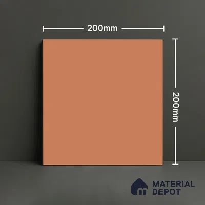 Subway Floor & Wall Tile TL 05981 B Plain Brown 200 x 200 mm Full Body Vitrified Matte Finish - 9 mm | Ideal For Bathroom, Kitchen, Dining Areas | 2 mm Spacer is Mandatory | Please Expect a Slight Variation of Pattern