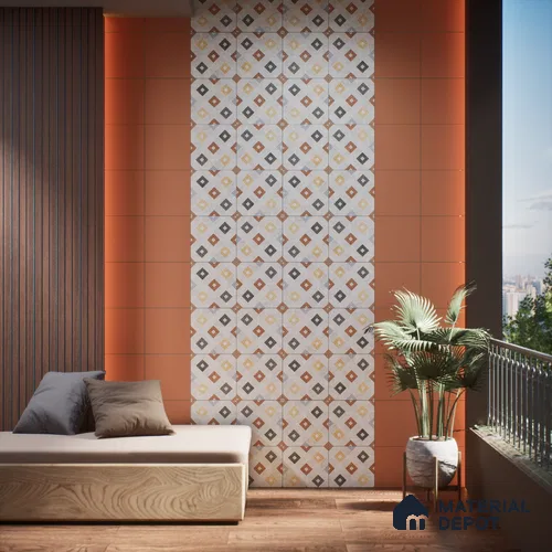 Moroccan Wall & Floor Tile TL 05981 Gamma 200 x 200 mm Vitrified Glue Matte Finish - 9 mm | Ideal For Bathroom, Kitchen, Dining Areas | 2 mm Spacer is Mandatory | Please Expect a Slight Variation of Pattern