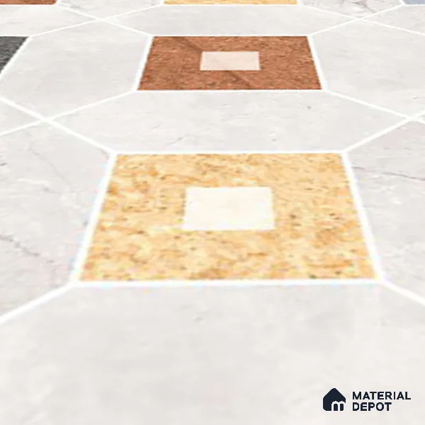 Moroccan Wall & Floor Tile TL 05981 Gamma 200 x 200 mm Vitrified Glue Matte Finish - 9 mm | Ideal For Bathroom, Kitchen, Dining Areas | 2 mm Spacer is Mandatory | Please Expect a Slight Variation of Pattern (Sample)