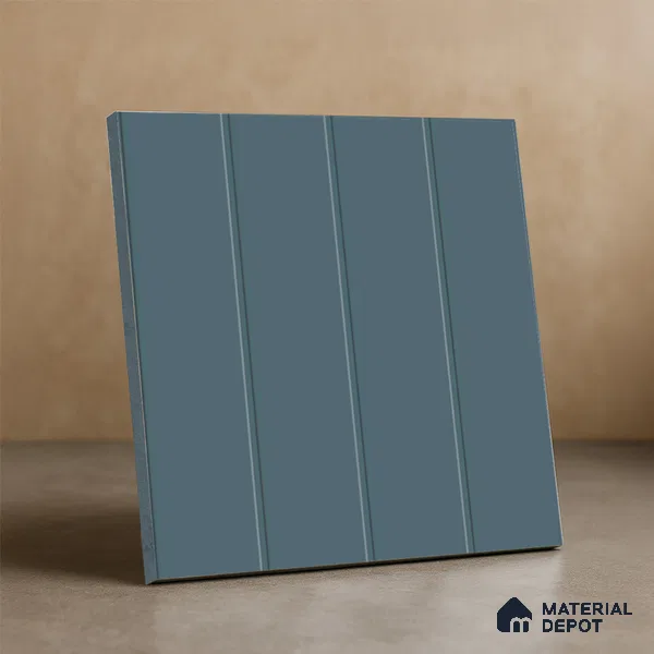 Subway Floor & Wall Tile TL 05982 C Strap Slate Blue Punch 200 x 200 mm Full Body Vitrified Punch Matte Finish - 9 mm | Ideal For Bathroom, Kitchen, Dining Areas | 2 mm Spacer is Mandatory | Please Expect a Slight Variation of Pattern (Sample)