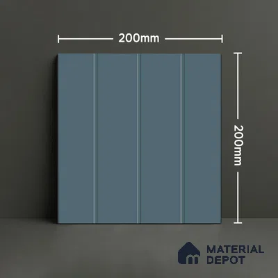 Subway Floor & Wall Tile TL 05982 C Strap Slate Blue Punch 200 x 200 mm Full Body Vitrified Punch Matte Finish - 9 mm | Ideal For Bathroom, Kitchen, Dining Areas | 2 mm Spacer is Mandatory | Please Expect a Slight Variation of Pattern (Sample)