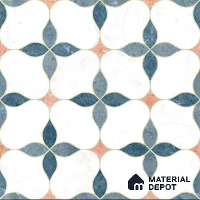 Moroccan Wall & Floor Tile TL 05982 Gemini 200 x 200 mm Vitrified Full Body Glue Matte Finish - 9 mm | Ideal For Bathroom, Kitchen, Dining Areas | 2 mm Spacer is Mandatory | Please Expect a Slight Variation of Pattern