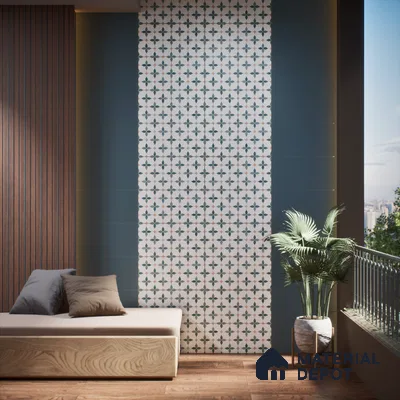 Moroccan Wall & Floor Tile TL 05982 Gemini 200 x 200 mm Vitrified Full Body Glue Matte Finish - 9 mm | Ideal For Bathroom, Kitchen, Dining Areas | 2 mm Spacer is Mandatory | Please Expect a Slight Variation of Pattern