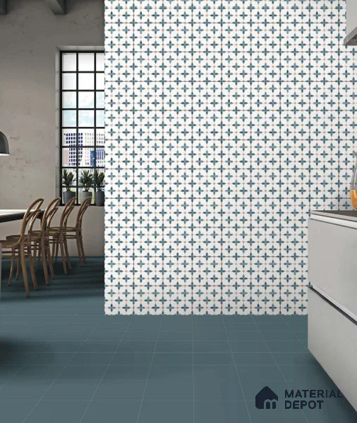 Moroccan Wall & Floor Tile TL 05982 Gemini 200 x 200 mm Vitrified Full Body Glue Matte Finish - 9 mm | Ideal For Bathroom, Kitchen, Dining Areas | 2 mm Spacer is Mandatory | Please Expect a Slight Variation of Pattern