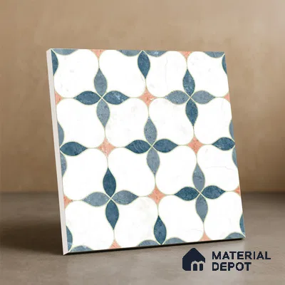 Moroccan Wall & Floor Tile TL 05982 Gemini 200 x 200 mm Vitrified Full Body Glue Matte Finish - 9 mm | Ideal For Bathroom, Kitchen, Dining Areas | 2 mm Spacer is Mandatory | Please Expect a Slight Variation of Pattern