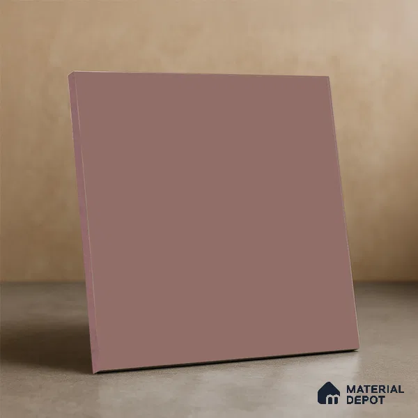 Subway Floor & Wall Tile TL 05983 B Plain Cranberry 200 x 200 mm Full Body Vitrified Matte Finish - 9 mm | Ideal For Bathroom, Kitchen, Dining Areas | 2 mm Spacer is Mandatory | Please Expect a Slight Variation of Pattern (Sample)