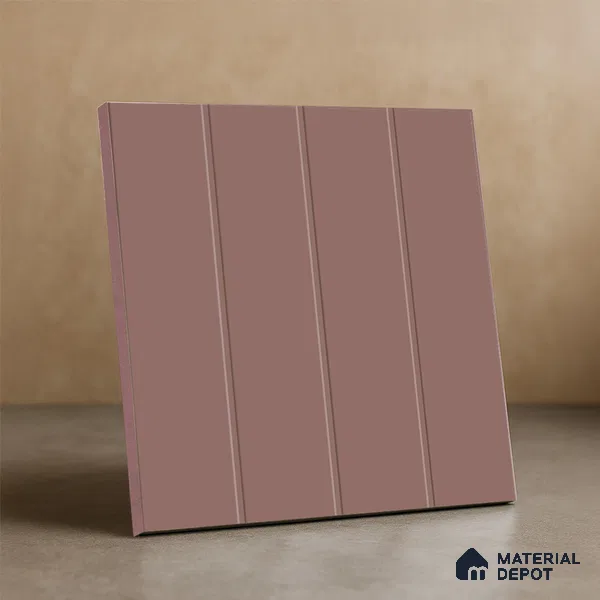 Subway Floor & Wall Tile TL 05983 C Strap Cranberry Punch 200 x 200 mm Full Body Vitrified Punch Matte Finish - 9 mm | Ideal For Bathroom, Kitchen, Dining Areas | 2 mm Spacer is Mandatory | Please Expect a Slight Variation of Pattern (Sample)