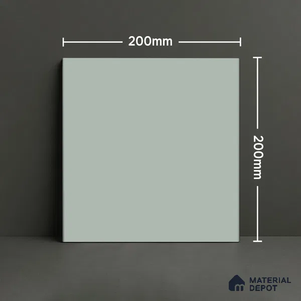Subway Floor & Wall Tile TL 05984 B Plain Sky 200 x 200 mm Full Body Vitrified Matte Finish - 9 mm | Ideal For Bathroom, Kitchen, Dining Areas | 2 mm Spacer is Mandatory | Please Expect a Slight Variation of Pattern
