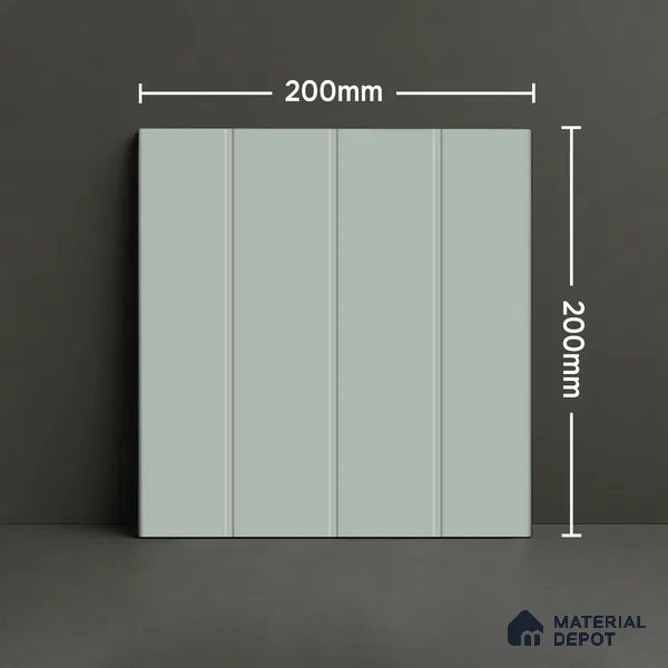 Subway Floor & Wall Tile TL 05984 C Strap Sky Punch 200 x 200 mm Full Body Vitrified Punch Matte Finish - 9 mm | Ideal For Bathroom, Kitchen, Dining Areas | 2 mm Spacer is Mandatory | Please Expect a Slight Variation of Pattern (Sample)
