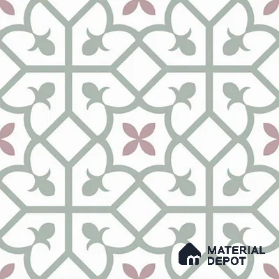 Moroccan Wall & Floor Tile TL 05984 Glide 200 x 200 mm Vitrified Glue Matte Finish - 9 mm | Ideal For Bathroom, Kitchen, Dining Areas | 2 mm Spacer is Mandatory | Please Expect a Slight Variation of Pattern (Sample)