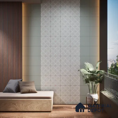 Moroccan Wall & Floor Tile TL 05984 Glide 200 x 200 mm Vitrified Glue Matte Finish - 9 mm | Ideal For Bathroom, Kitchen, Dining Areas | 2 mm Spacer is Mandatory | Please Expect a Slight Variation of Pattern (Sample)