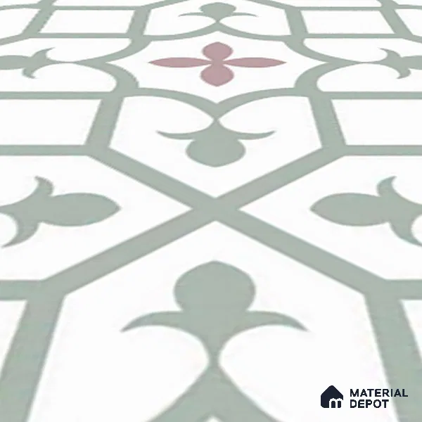 Moroccan Wall & Floor Tile TL 05984 Glide 200 x 200 mm Vitrified Glue Matte Finish - 9 mm | Ideal For Bathroom, Kitchen, Dining Areas | 2 mm Spacer is Mandatory | Please Expect a Slight Variation of Pattern (Sample)