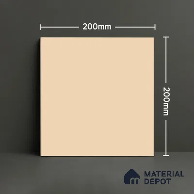 Subway Floor & Wall Tile TL 05985 B Plain Ochre 200 x 200 mm Full Body Vitrified Matte Finish - 9 mm | Ideal For Bathroom, Kitchen, Dining Areas | 2 mm Spacer is Mandatory | Please Expect a Slight Variation of Pattern (Sample)