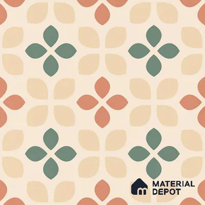 Moroccan Wall & Floor Tile TL 05985 Gombe 200 x 200 mm Vitrified Glue Matte Finish - 9 mm | Ideal For Bathroom, Kitchen, Dining Areas | 2 mm Spacer is Mandatory | Please Expect a Slight Variation of Pattern (Sample)