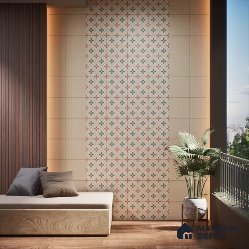 Moroccan Wall & Floor Tile TL 05985 Gombe 200 x 200 mm Vitrified Full Body Glue Matte Finish - 9 mm | Ideal For Bathroom, Kitchen, Dining Areas | 2 mm Spacer is Mandatory | Please Expect a Slight Variation of Pattern