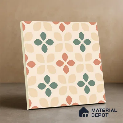Moroccan Wall & Floor Tile TL 05985 Gombe 200 x 200 mm Vitrified Glue Matte Finish - 9 mm | Ideal For Bathroom, Kitchen, Dining Areas | 2 mm Spacer is Mandatory | Please Expect a Slight Variation of Pattern (Sample)