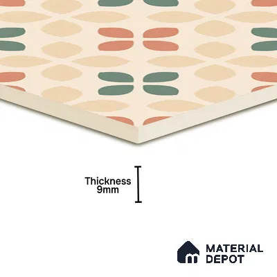 Moroccan Wall & Floor Tile TL 05985 Gombe 200 x 200 mm Vitrified Glue Matte Finish - 9 mm | Ideal For Bathroom, Kitchen, Dining Areas | 2 mm Spacer is Mandatory | Please Expect a Slight Variation of Pattern (Sample)