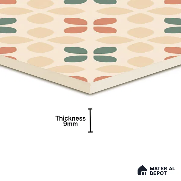 Moroccan Wall & Floor Tile TL 05985 Gombe 200 x 200 mm Vitrified Glue Matte Finish - 9 mm | Ideal For Bathroom, Kitchen, Dining Areas | 2 mm Spacer is Mandatory | Please Expect a Slight Variation of Pattern (Sample)