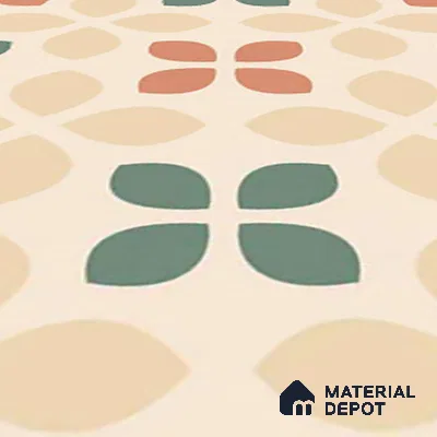 Moroccan Wall & Floor Tile TL 05985 Gombe 200 x 200 mm Vitrified Glue Matte Finish - 9 mm | Ideal For Bathroom, Kitchen, Dining Areas | 2 mm Spacer is Mandatory | Please Expect a Slight Variation of Pattern (Sample)