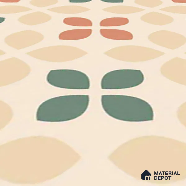Moroccan Wall & Floor Tile TL 05985 Gombe 200 x 200 mm Vitrified Glue Matte Finish - 9 mm | Ideal For Bathroom, Kitchen, Dining Areas | 2 mm Spacer is Mandatory | Please Expect a Slight Variation of Pattern (Sample)