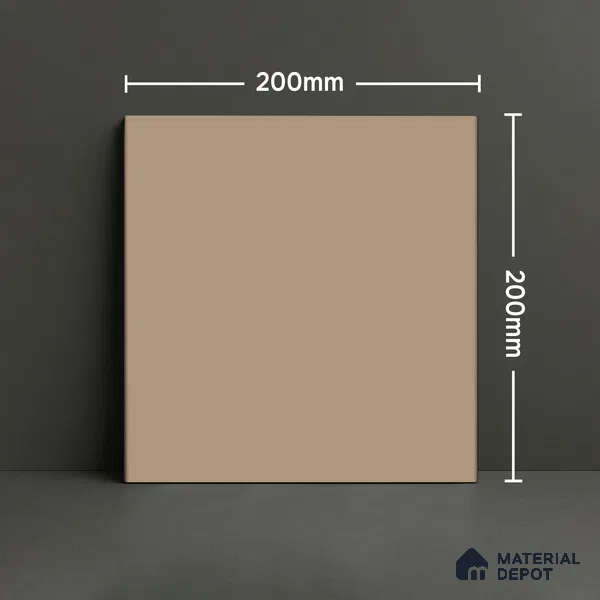 Subway Floor & Wall Tile TL 05986 B Plain Linen 200 x 200 mm Full Body Vitrified Matte Finish - 9 mm | Ideal For Bathroom, Kitchen, Dining Areas | 2 mm Spacer is Mandatory | Please Expect a Slight Variation of Pattern (Sample)