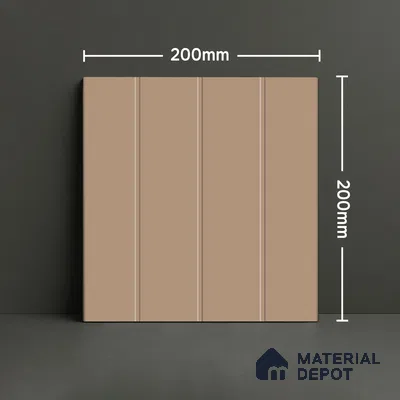 Subway Floor & Wall Tile TL 05986 C Strap Linen Punch 200 x 200 mm Full Body Vitrified Punch Matte Finish - 9 mm | Ideal For Bathroom, Kitchen, Dining Areas | 2 mm Spacer is Mandatory | Please Expect a Slight Variation of Pattern (Sample)