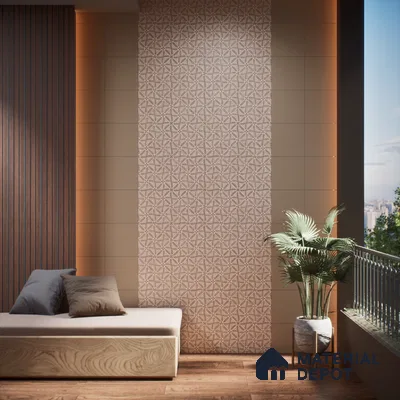 Moroccan Wall & Floor Tile TL 05986 Star Flower 200 x 200 mm Vitrified Glue Matte Finish - 9 mm | Ideal For Bathroom, Kitchen, Dining Areas | Please Expect a Slight Variation of Pattern (Sample)