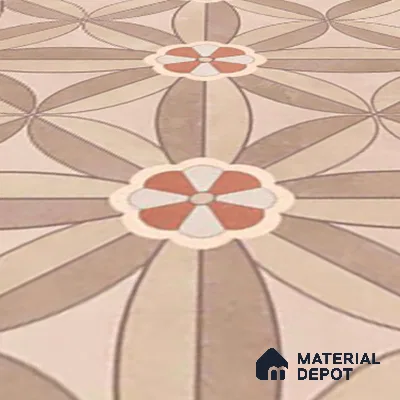 Moroccan Wall & Floor Tile TL 05986 Star Flower 200 x 200 mm Vitrified Glue Matte Finish - 9 mm | Ideal For Bathroom, Kitchen, Dining Areas | Please Expect a Slight Variation of Pattern (Sample)