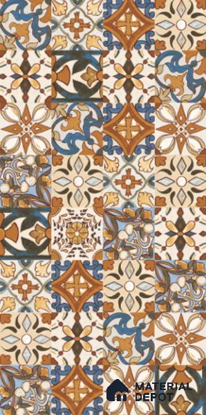Moroccan Wall Tile TL 06120 Royal Jaisalmer Decor 4 ft x 2 ft Vitrified Matte Finish - 9 mm | Suitable For Living Room, Bedroom, Bathroom, Kitchen (Sample)