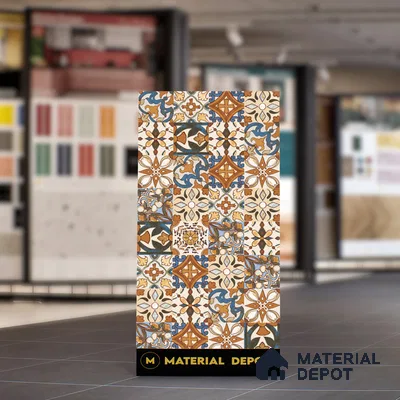 Moroccan Wall Tile TL 06120 Royal Jaisalmer Decor 4 ft x 2 ft Vitrified Matte Finish - 9 mm | Suitable For Living Room, Bedroom, Bathroom, Kitchen (Sample)