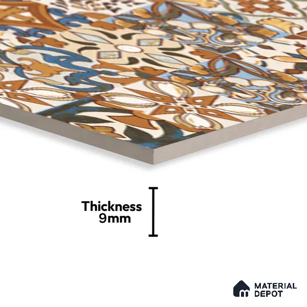 Moroccan Wall Tile TL 06120 Royal Jaisalmer Decor 4 ft x 2 ft Vitrified Matte Finish - 9 mm | Suitable For Living Room, Bedroom, Bathroom, Kitchen (Sample)