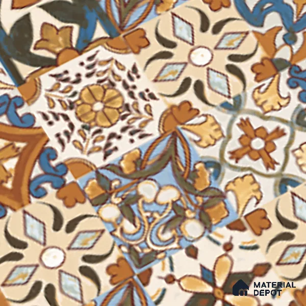 Moroccan Wall Tile TL 06120 Royal Jaisalmer Decor 4 ft x 2 ft Vitrified Matte Finish - 9 mm | Suitable For Living Room, Bedroom, Bathroom, Kitchen (Sample)
