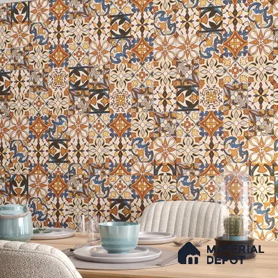 Moroccan Wall Tile TL 06120 Royal Jaisalmer Decor 4 ft x 2 ft Vitrified Matte Finish - 9 mm | Suitable For Living Room, Bedroom, Bathroom, Kitchen (Sample)