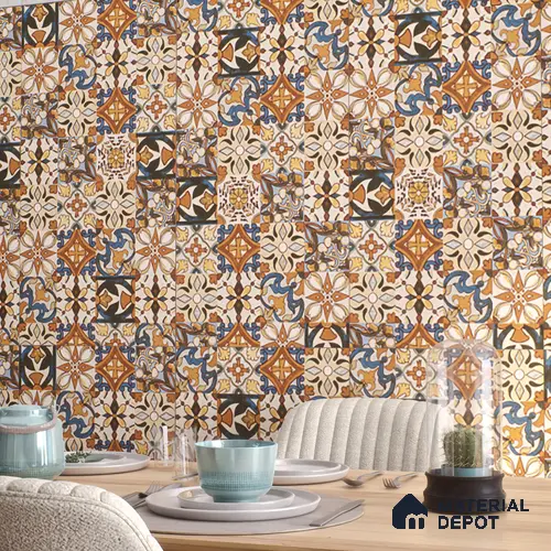 Moroccan Wall Tile TL 06120 Royal Jaisalmer Decor 4 ft x 2 ft Vitrified Matte Finish - 9 mm | Suitable For Living Room, Bedroom, Bathroom, Kitchen | Iamge 08