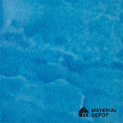 Punch Wall Handmade Tile TL 05870 B Pattern 2 Aqua Crackle 148 mm x 148 mm Vitrified - 9 mm | Random Mix Patterns | Suitable For Living Room, Bedroom, Kitchen