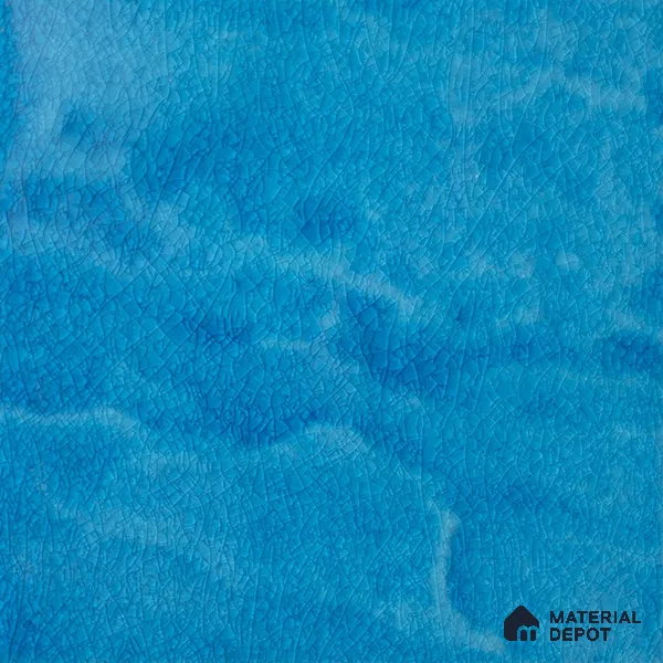 Punch Wall Handmade Tile TL 05870 B Pattern 2 Aqua Crackle 148 mm x 148 mm Vitrified - 9 mm | Random Mix Patterns | Suitable For Living Room, Bedroom, Kitchen