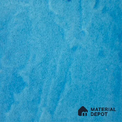Punch Wall Handmade Tile TL 05870 B Pattern 2 Aqua Crackle 148 mm x 148 mm Vitrified - 9 mm | Random Mix Patterns | Suitable For Living Room, Bedroom, Kitchen