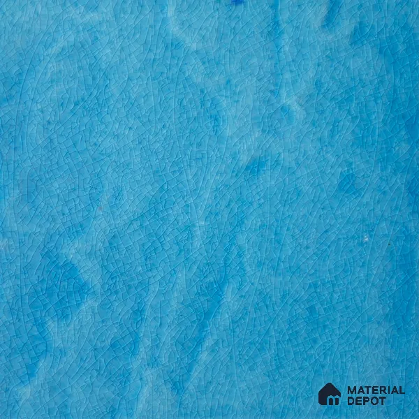 Punch Wall Handmade Tile TL 05870 B Pattern 2 Aqua Crackle 148 mm x 148 mm Vitrified - 9 mm | Random Mix Patterns | Suitable For Living Room, Bedroom, Kitchen