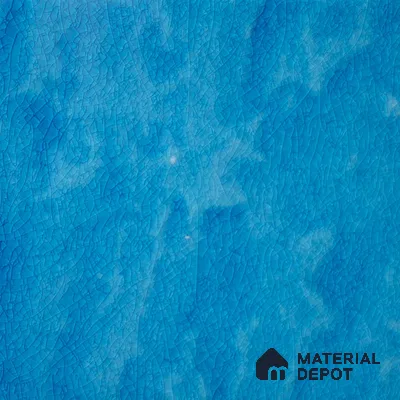 Punch Wall Handmade Tile TL 05870 B Pattern 2 Aqua Crackle 148 mm x 148 mm Vitrified - 9 mm | Random Mix Patterns | Suitable For Living Room, Bedroom, Kitchen