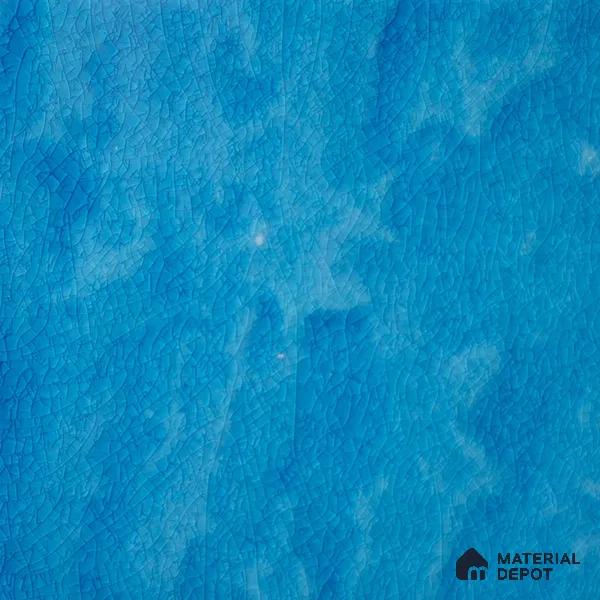Punch Wall Handmade Tile TL 05870 B Pattern 2 Aqua Crackle 148 mm x 148 mm Vitrified - 9 mm | Random Mix Patterns | Suitable For Living Room, Bedroom, Kitchen