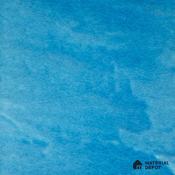 Punch Wall Handmade Tile TL 05870 B Pattern 2 Aqua Crackle 148 mm x 148 mm Vitrified - 9 mm | Random Mix Patterns | Suitable For Living Room, Bedroom, Kitchen