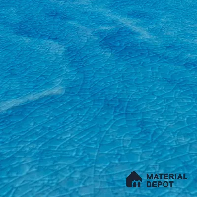 Punch Wall Handmade Tile TL 05870 B Pattern 2 Aqua Crackle 148 mm x 148 mm Vitrified - 9 mm | Random Mix Patterns | Suitable For Living Room, Bedroom, Kitchen