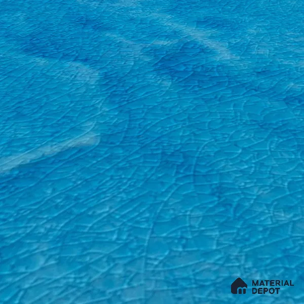 Punch Wall Handmade Tile TL 05870 B Pattern 2 Aqua Crackle 148 mm x 148 mm Vitrified - 9 mm | Random Mix Patterns | Suitable For Living Room, Bedroom, Kitchen