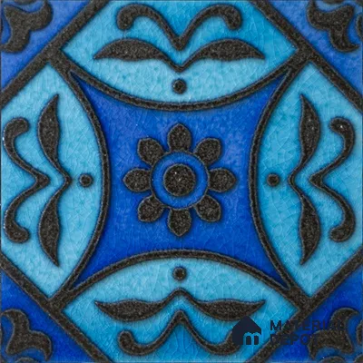 Moroccan Wall Handmade Tile TL 05870 Pattern 1 Aqua Medley 148 mm x 148 mm Vitrified - 9 mm | Random Mix Patterns | Suitable For Living Room, Bedroom, Kitchen