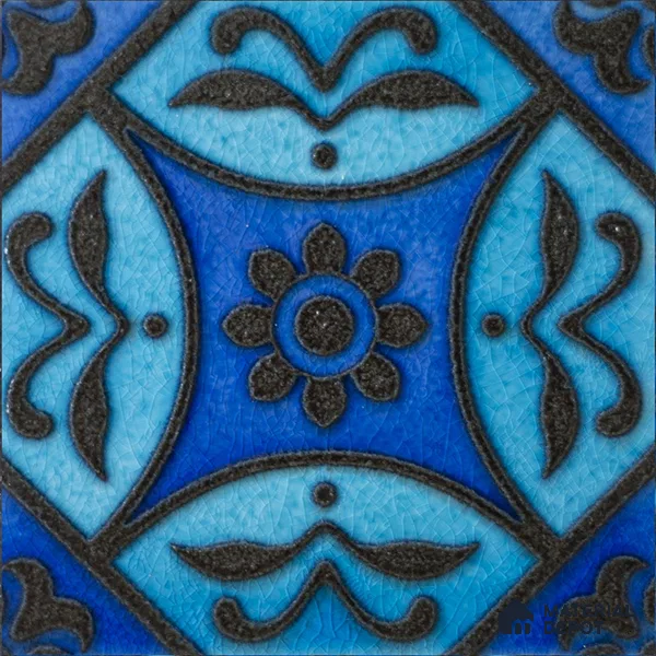 Moroccan Wall Handmade Tile TL 05870 Pattern 1 Aqua Medley 148 mm x 148 mm Vitrified - 9 mm | Random Mix Patterns | Suitable For Living Room, Bedroom, Kitchen